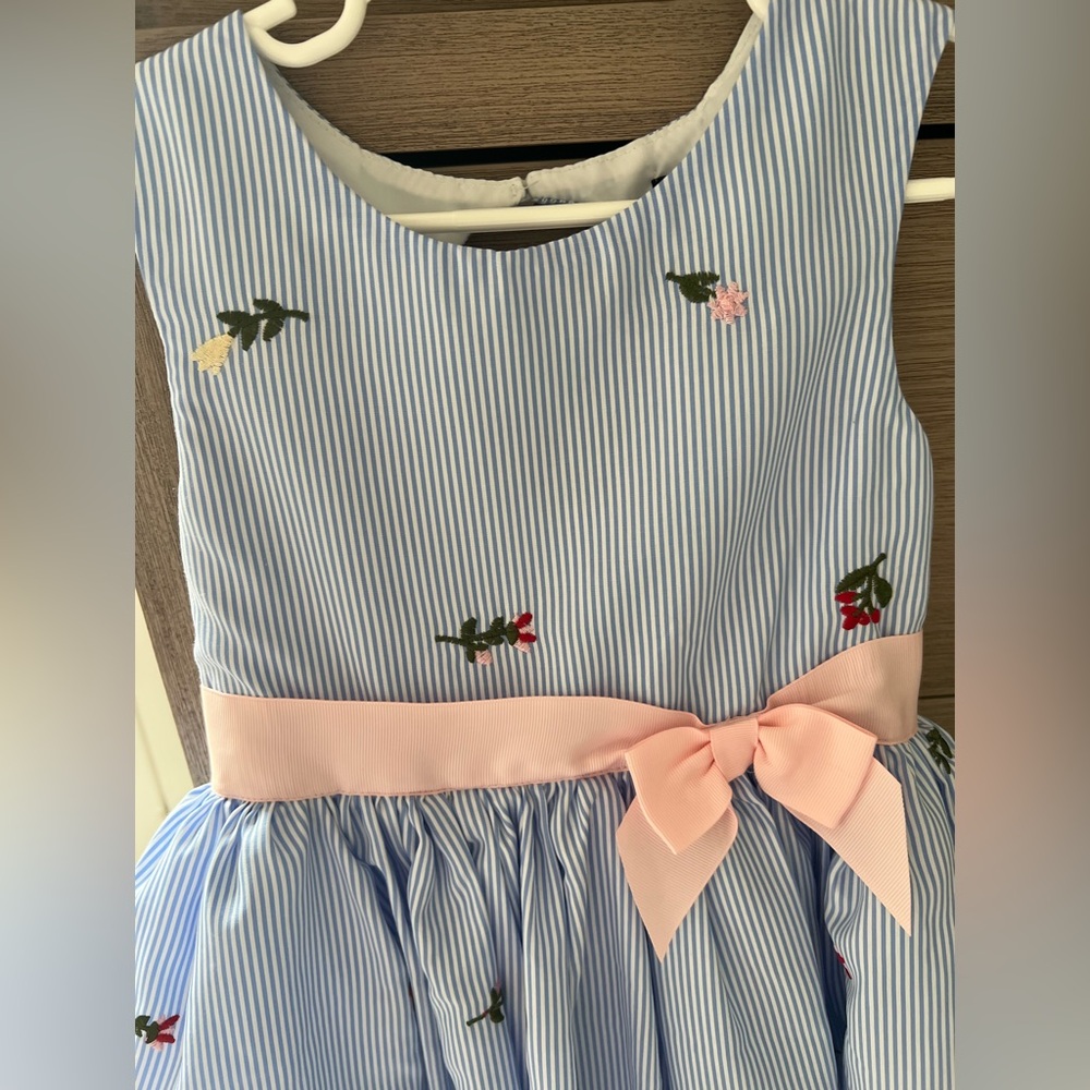 NWOT-Flower print pin stripe toddler dress - Picture 4 of 4